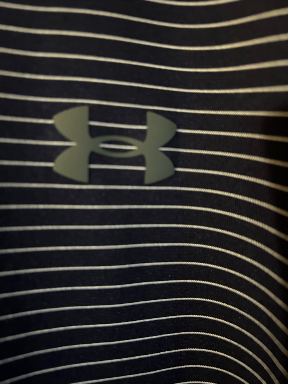 Under Armour Navy and White Striped Performance Polo - Picture 3 of 6